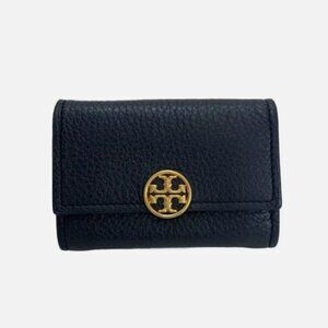 Tory Burch Miller Medium Flap Tri-fold Wallet - black